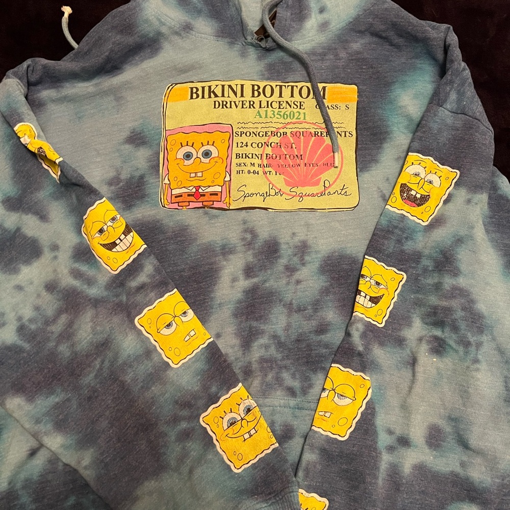 Spongebob driver license hoodie.